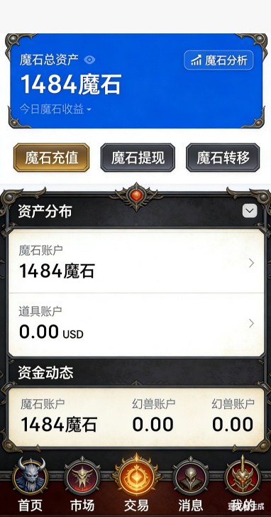 魔域私服互通版主城游戏画面